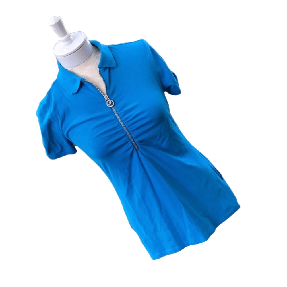 Michael Kors Pullover Top w/Front Half-Zip